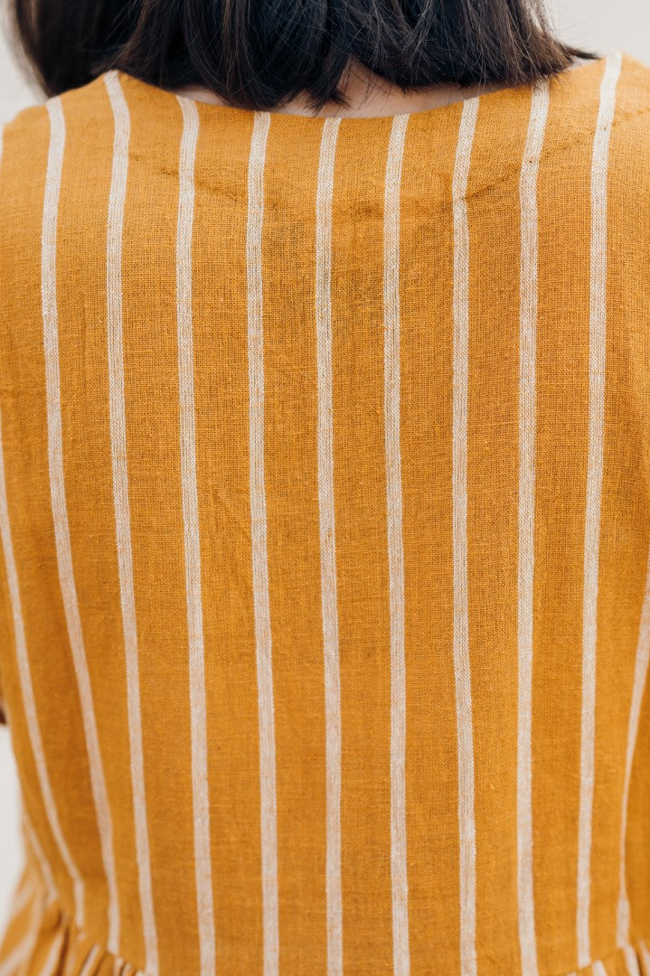Mustard line dress