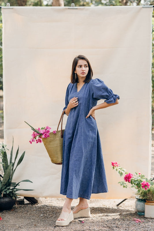 Blue checks dress Blue checks dress