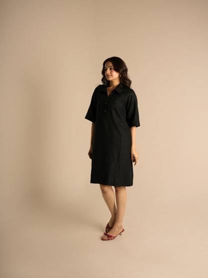 Outline linen dress