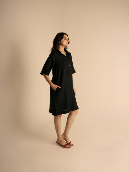 Outline linen dress