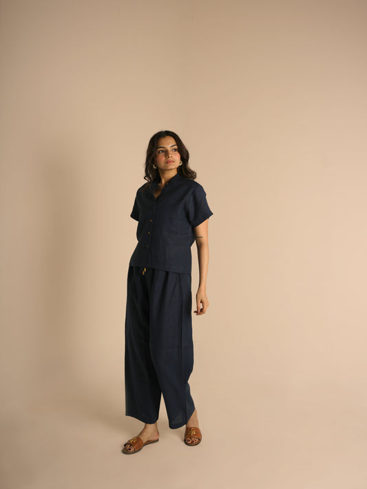 Meadow linen top and linen bottom