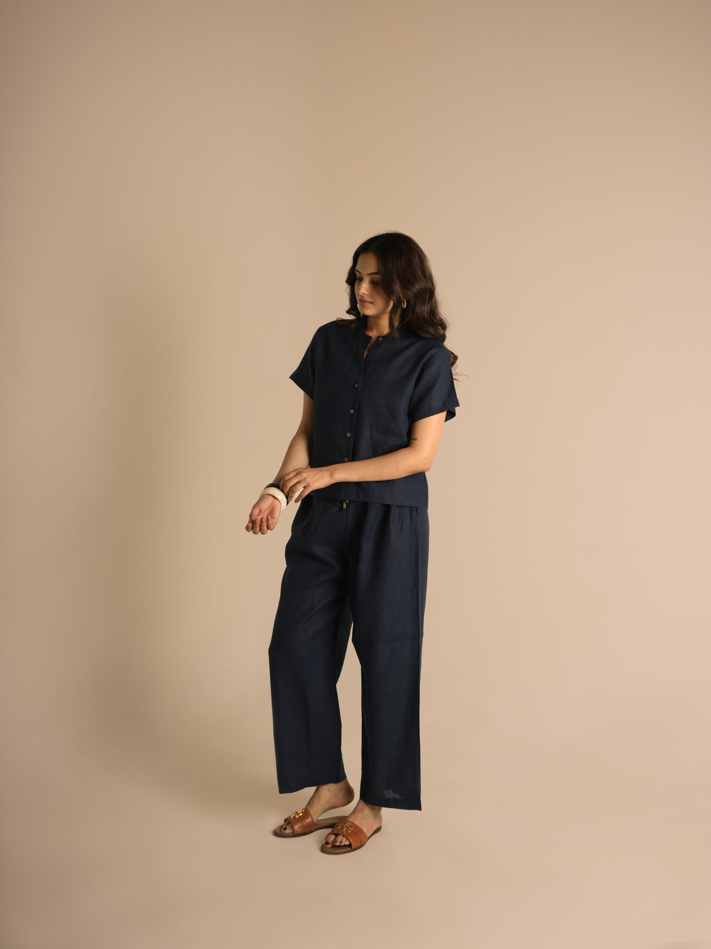Meadow linen top and linen bottom