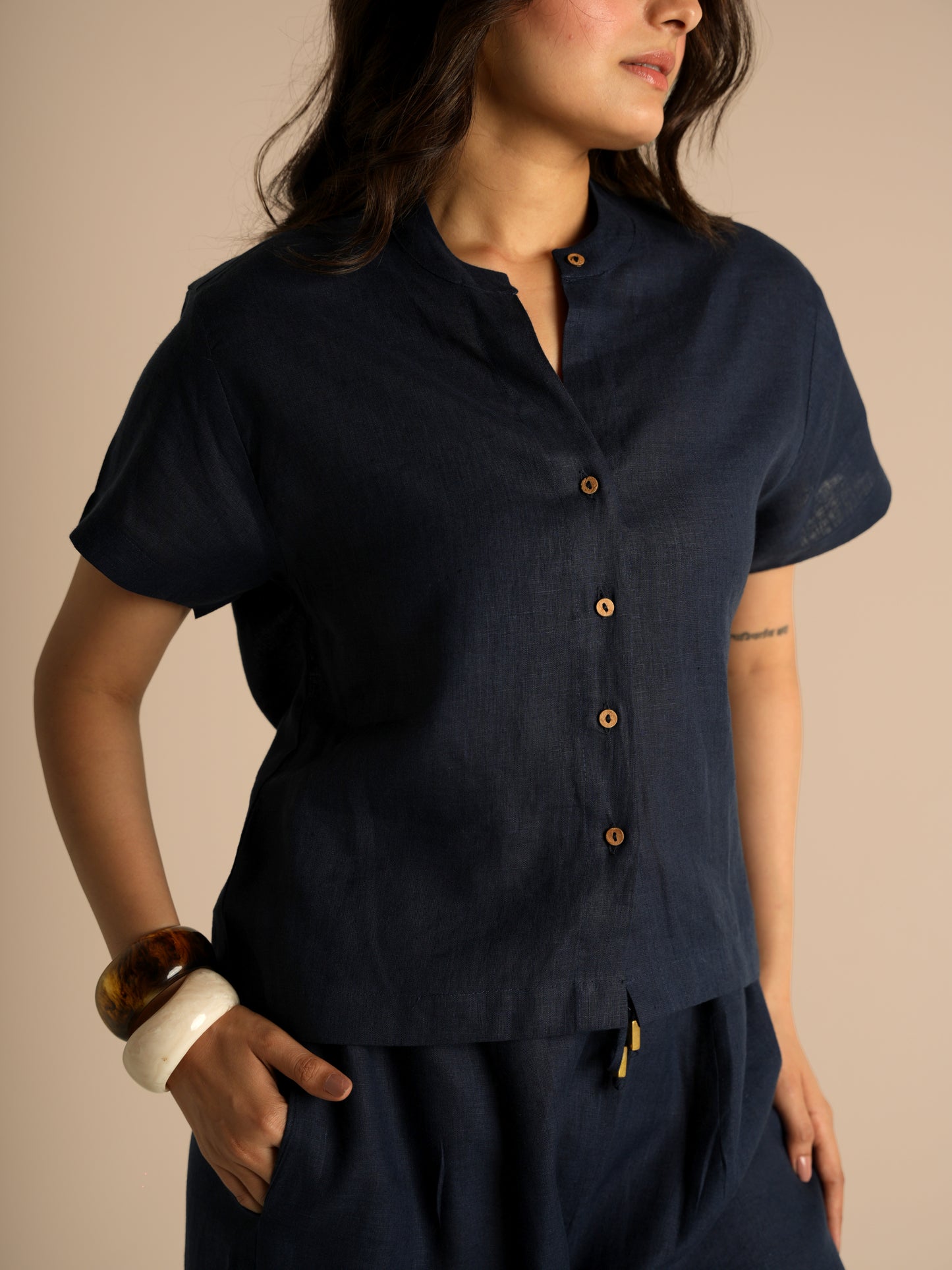 Meadow linen top and linen bottom