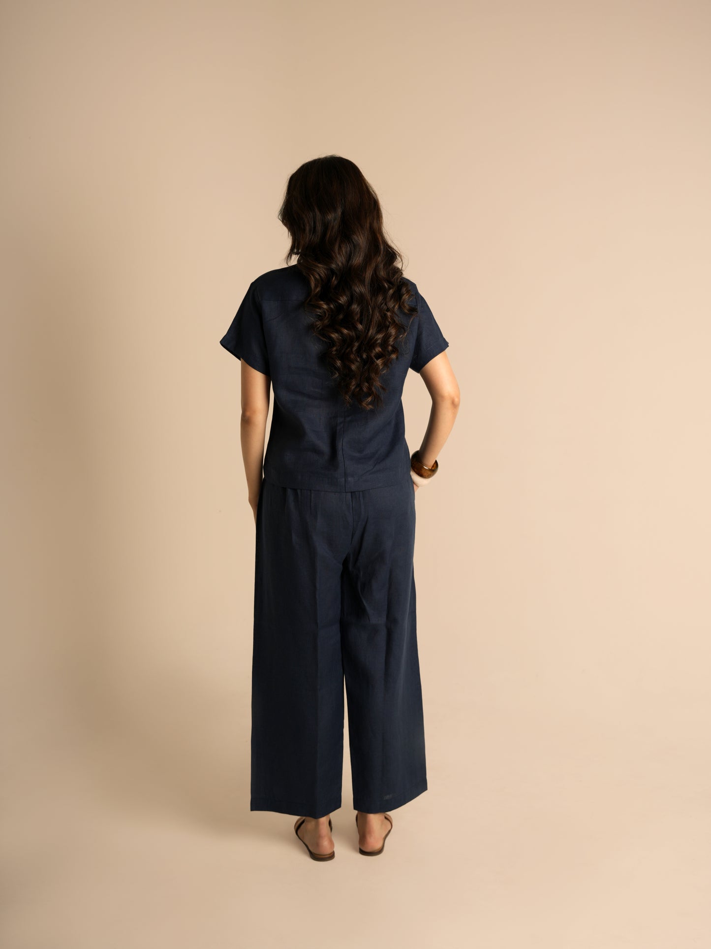 Meadow linen top and linen bottom
