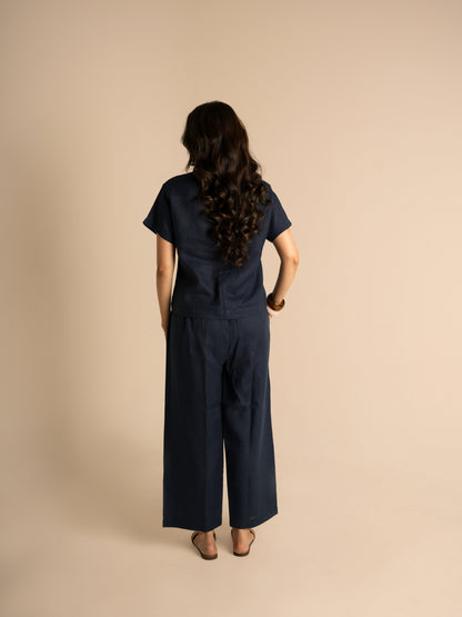 Meadow linen top and linen bottom