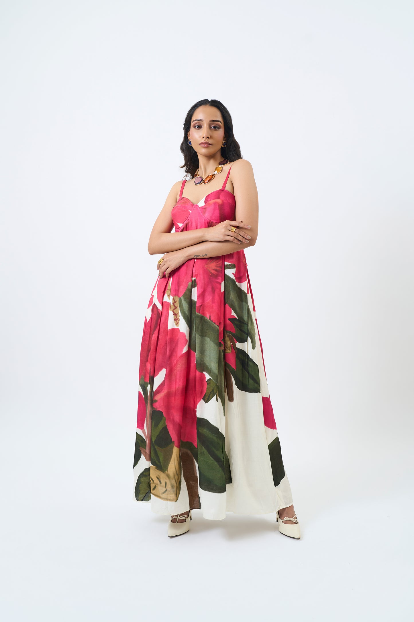 Flamingo strappy dress