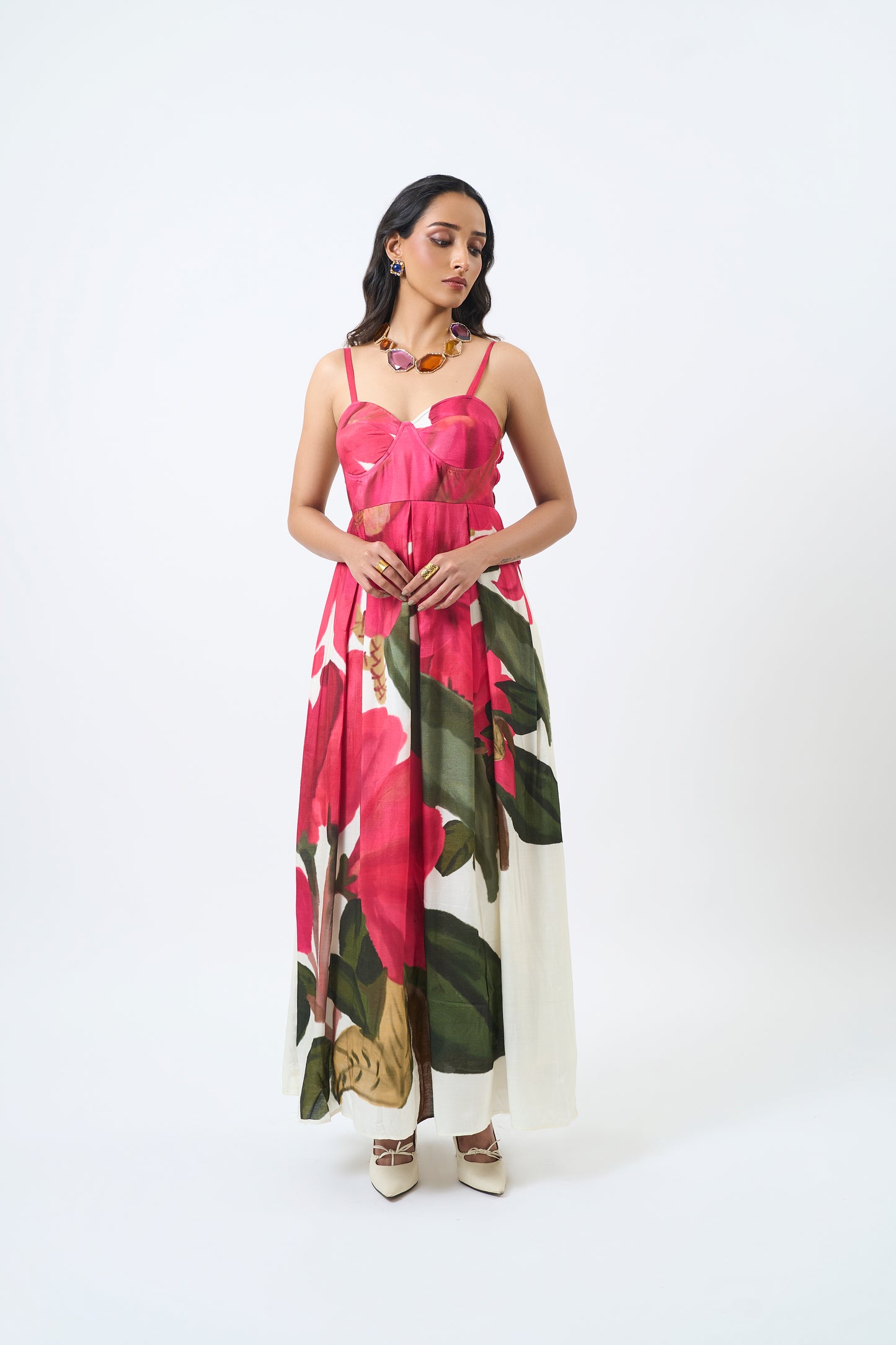 Flamingo strappy dress