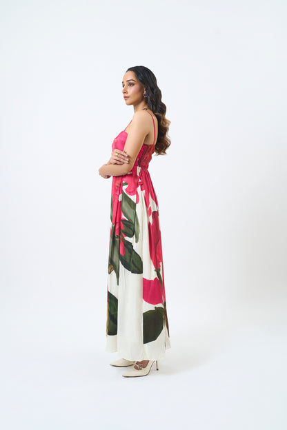 Flamingo strappy dress