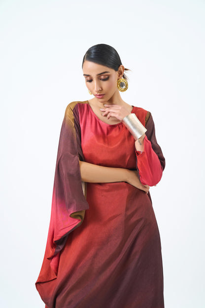 Red rime dress