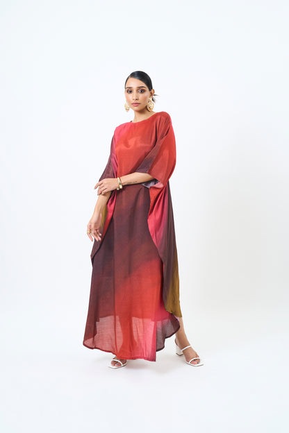 Red Rime kaftan dress