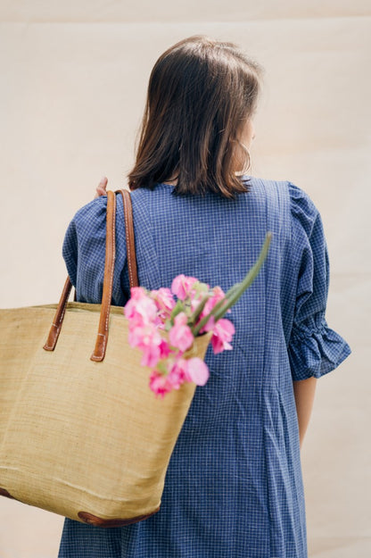 Blue checks dress