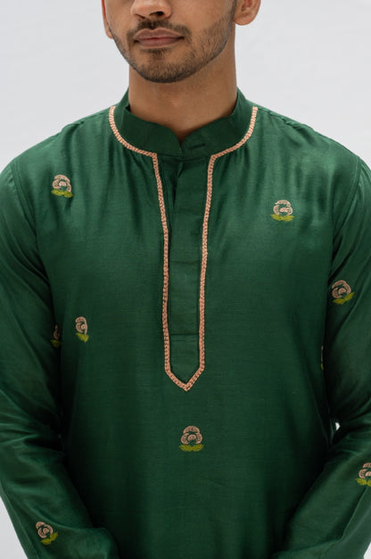 Green Rose kurta