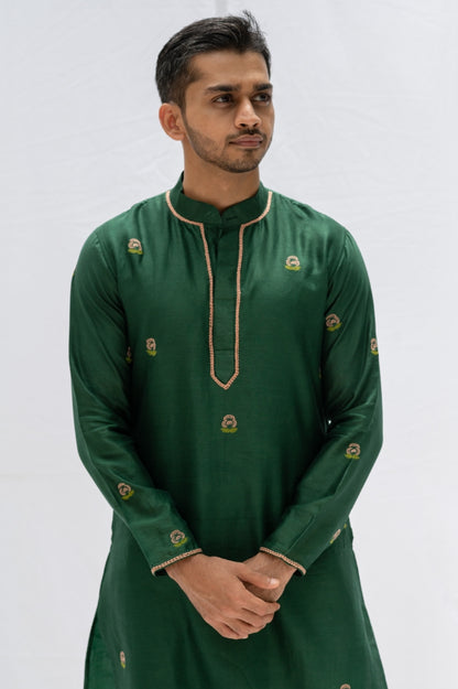 Green Rose kurta