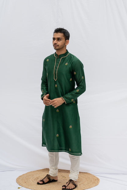 Green Rose kurta