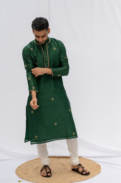 Green Rose kurta