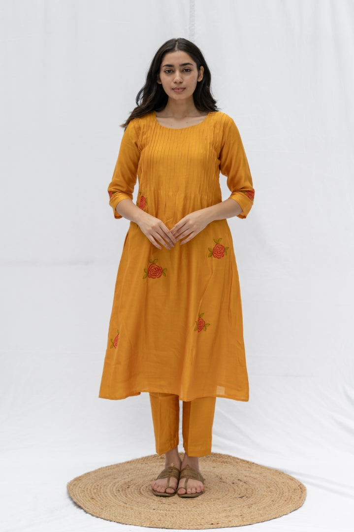 Yellow rose , pant and dupatta 3pc