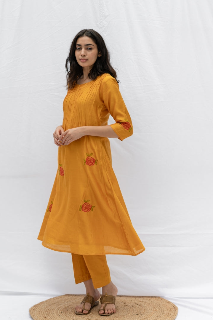 Yellow rose , pant and dupatta 3pc