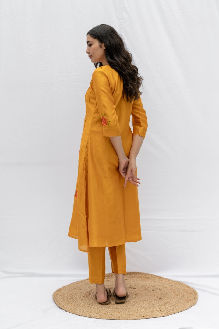 Yellow rose , pant and dupatta 3pc