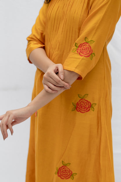 Yellow rose , pant and dupatta 3pc