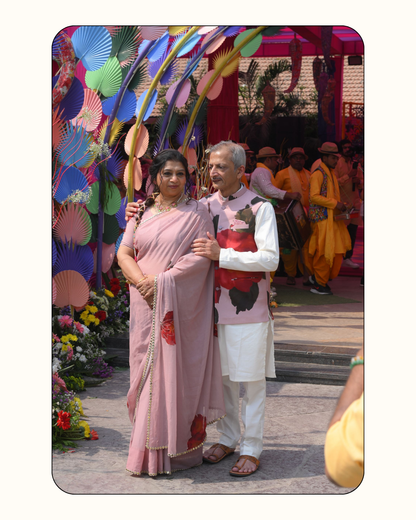 Poised berry men’s Nehru jacket